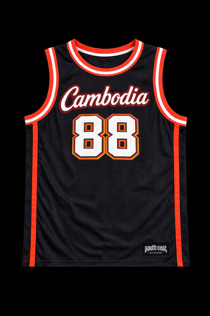 Cambodia Singlet — Black