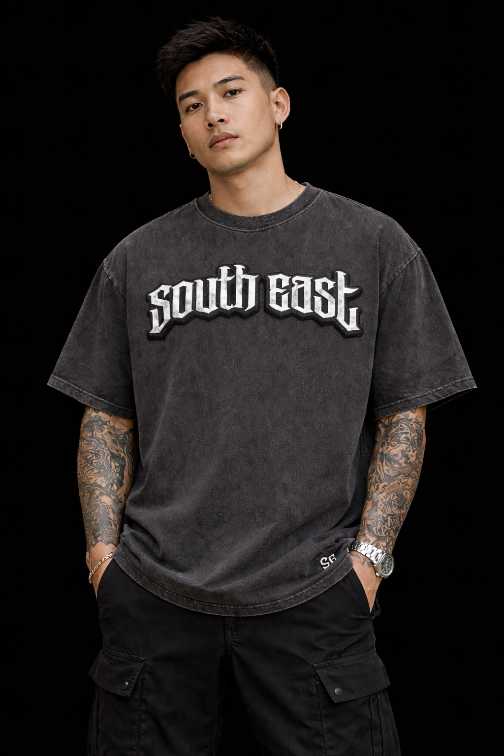 [Pre-order] South East Logo Tee - Charcoal [$65.00]